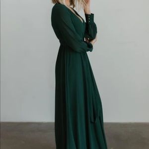 Olive green bridesmaids dress